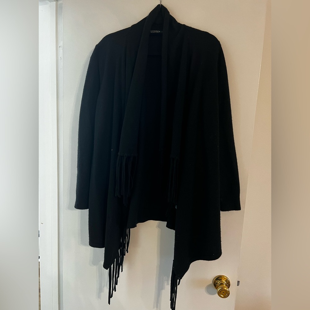 Lauren by Ralph Lauren fringe cardigan